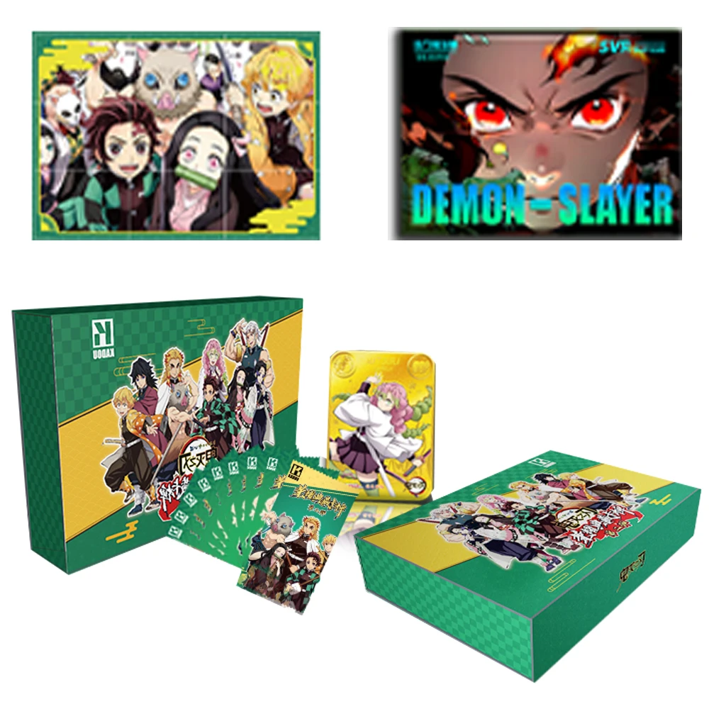 

Demon Slayer card Japanese Anime Card Games With Postcards Message Gift For Fan Game Collection Toy cards