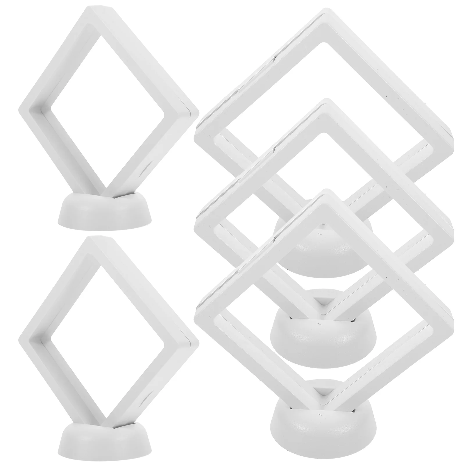 

5 комплектов, прозрачная витрина, плавающая рамка для шкафа для ювелирных изделий, держатель для монет, коробки для теней, чехлы