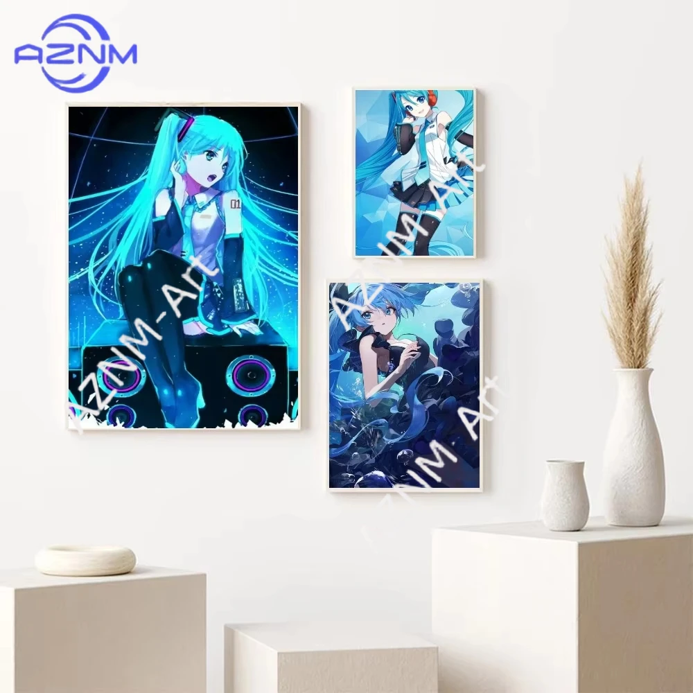 1pc H-Hatsunes M-MikU Poster Art Coffee House Bar Room Wall Decor