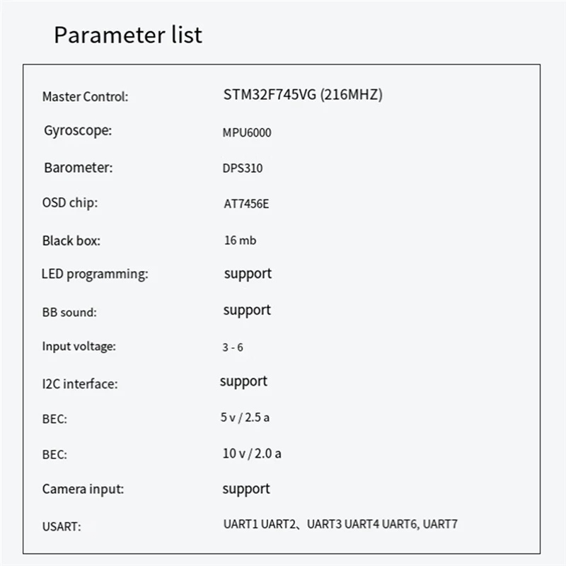 AA60-F745 Pengendali Penerbangan GF30F745-ICM FPV FC Dual BEC Onboard Barometer OSD untuk RC FPV Drone