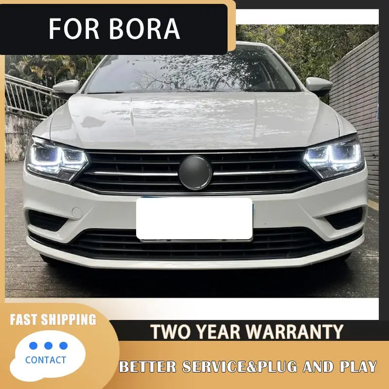 Car Styling For VW Bora headlights 2016 Bora head lamp led DRL front Bi-Xenon Lens Double Beam HID KIT