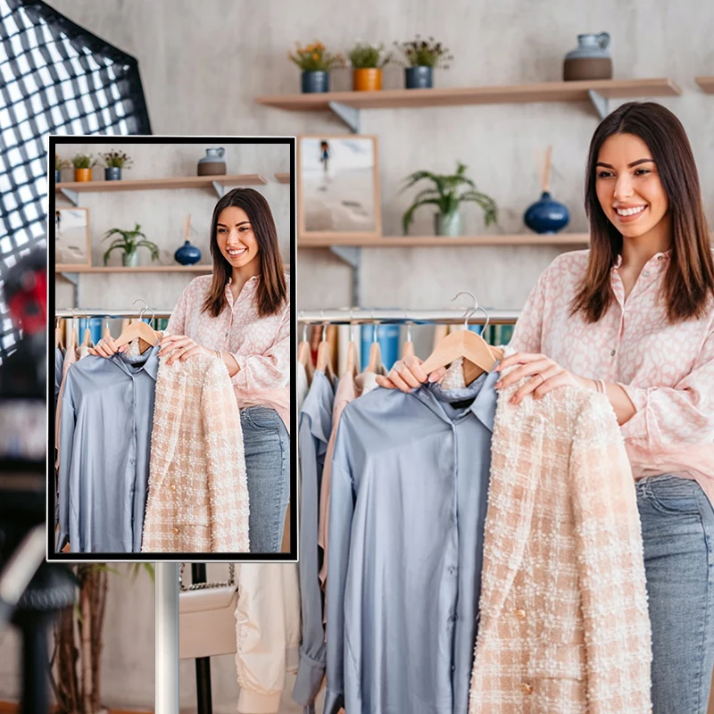 تلفزيون محمول ذكي 27 بوصة مع شاشة تعمل باللمس واي فاي شاشة LCD رقمية تعمل بالبطارية شاشة إعلانية الكل في واحد تلفزيون ذكي