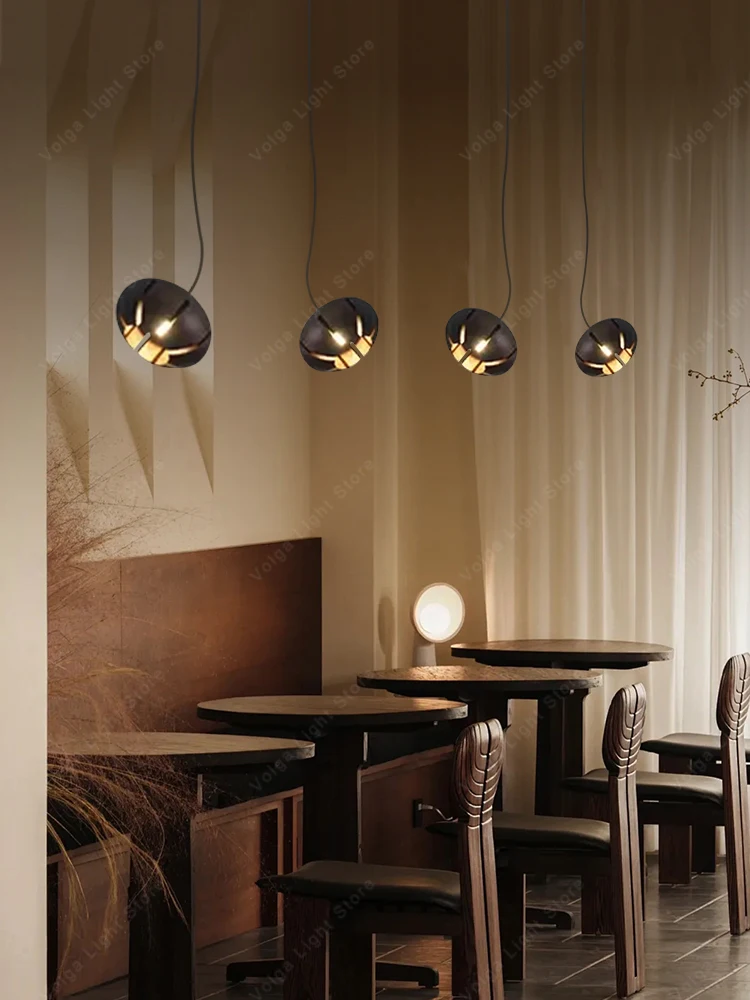Petits luminaires suspendus en bois pour plafond, décoration de salle à manger, lustre en bois massif à intensité variable pour la rénovation de la maison
