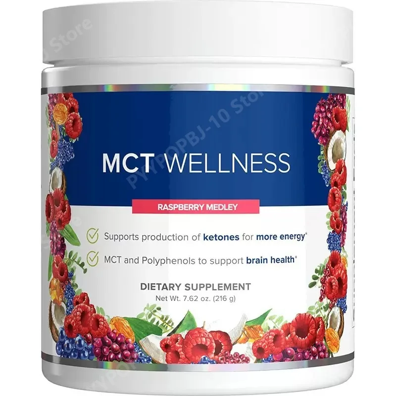 

Порошок MCT Wellness для поддержания энергии, выработки кетонов и здоровья мозга, подходит для кето-диеты, без сахара