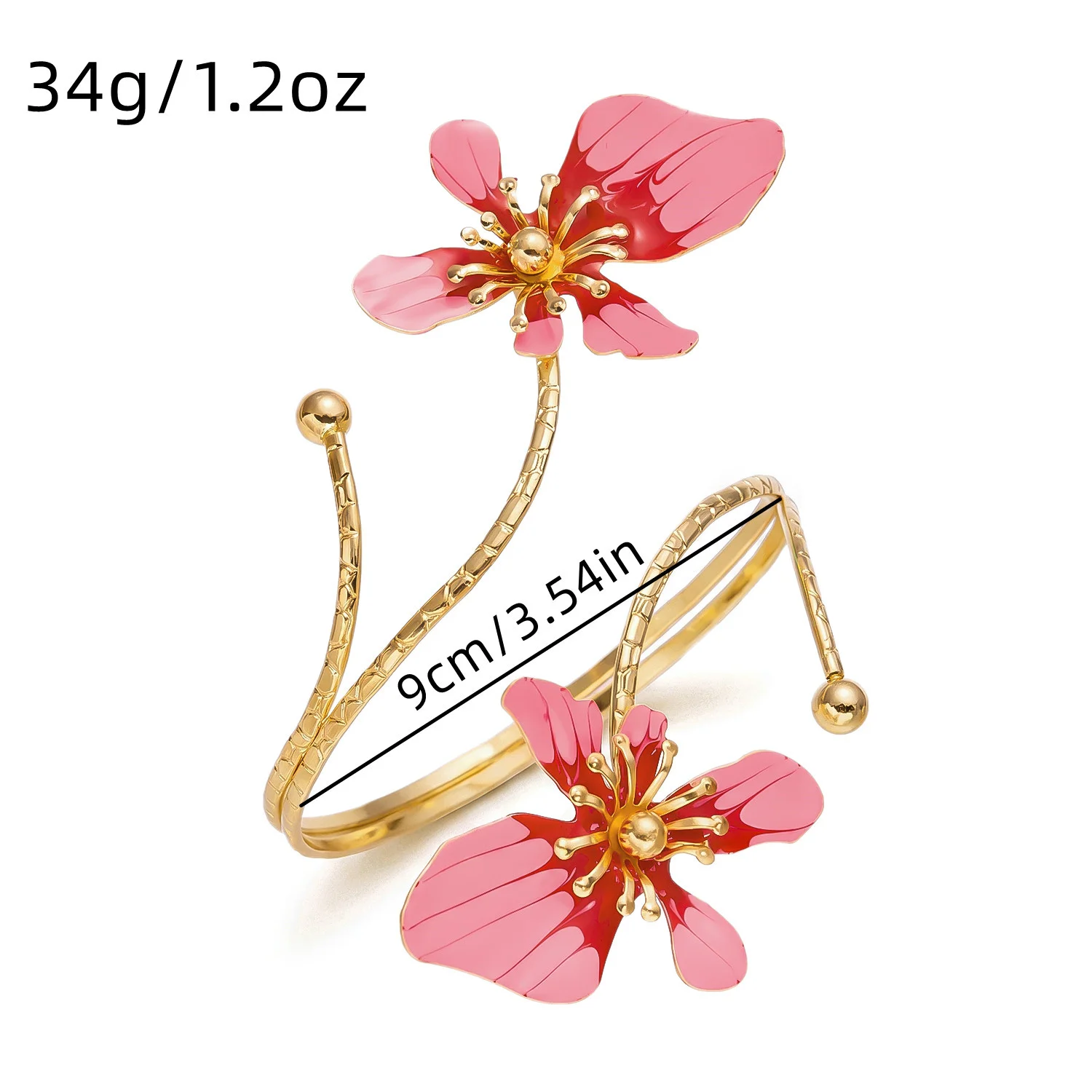 Böhmische Metall-Emaille-Blumen-Fußkettchen für Damen, Modische Geometrische Blumen-Fußkettchen, Täglicher Party- und Urlaubsschmuck – Detail 5