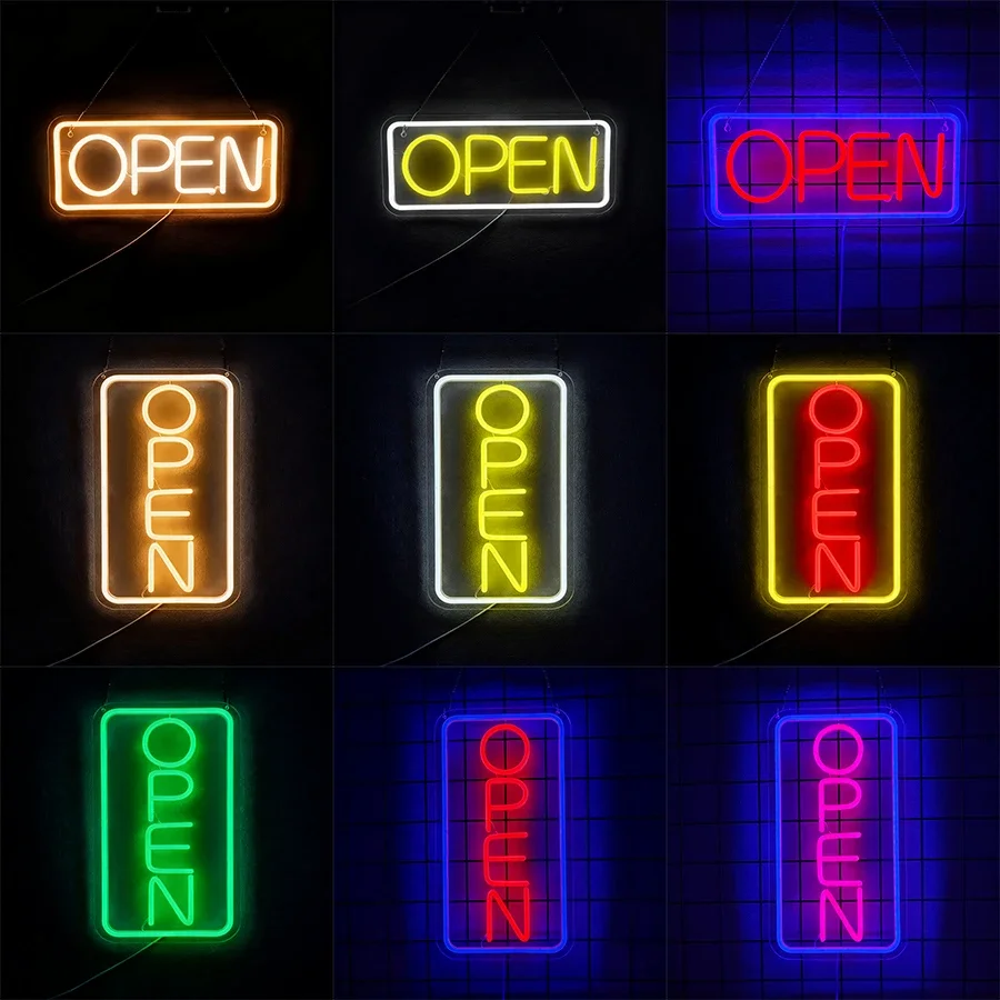 

Светодиодная открытая неоновая вывеска для окна, вечеринки, настенного магазина, магазина, баров, кафе, клуба, отеля, декор, неоновые открытые вывески для бизнеса