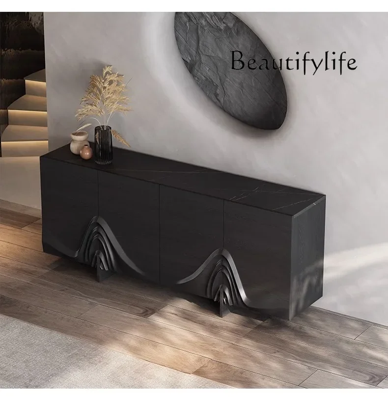 

yj21 Italian light luxury door cabinet modern simple rock slab dining side cabinet living room home storage shoe cabinet