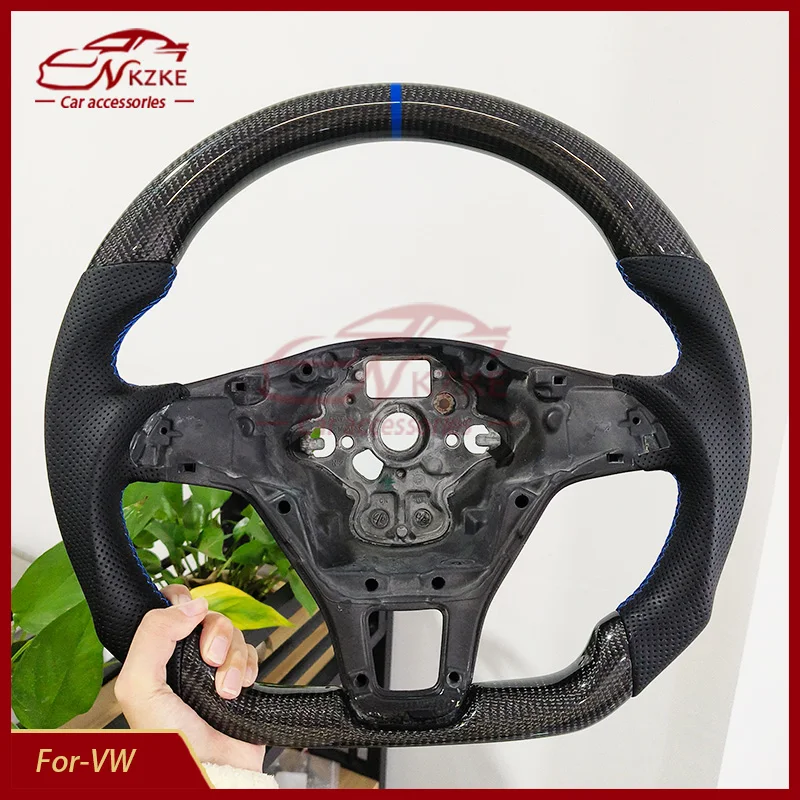 Carbon Fiber Steering Wheel, Suitable For Golf 7 7.5 GTI MK7,No Optional Shift Paddles, Sporty Style, Car Accessories