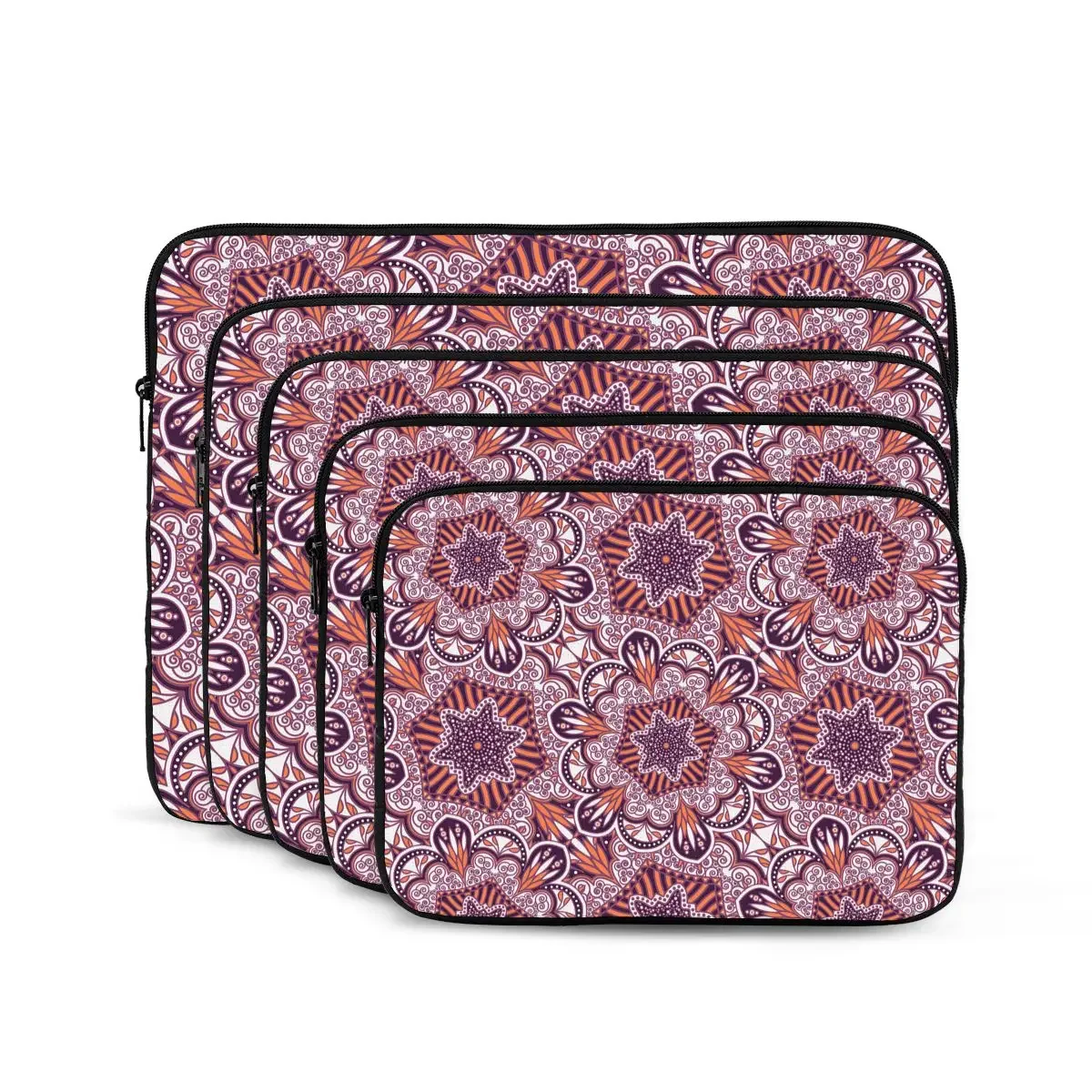 Seamless Pattern Ethnic Floral Computer ipad Laptop Cover Case Laptop Sleeve Bag Portable Cover Fundas Pouch