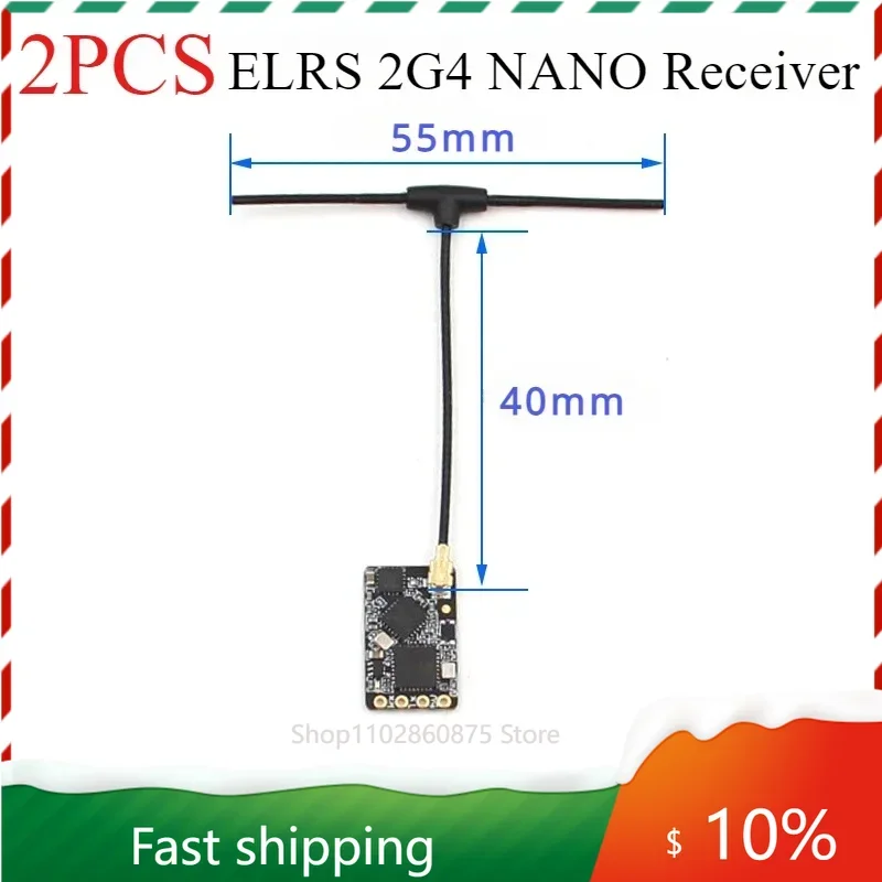 

1/2PCS ELRS 2.4GHz NANO ExpressLRS Long Range ELRS Receiver BETAFPV NANO 2400 RX For RC FPV Long Range Racing Drone Quadcopter