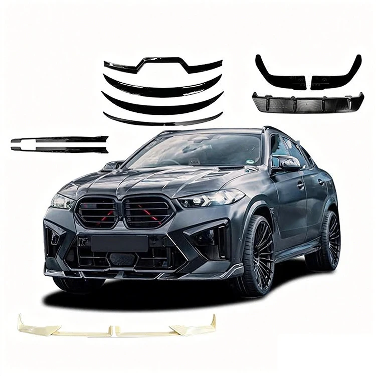 

X6 Exterior Accessories Include Front Splitter Side Skirt Splitter Lip Bumper Roof Rear Spoiler for X6 E71 F16 G06