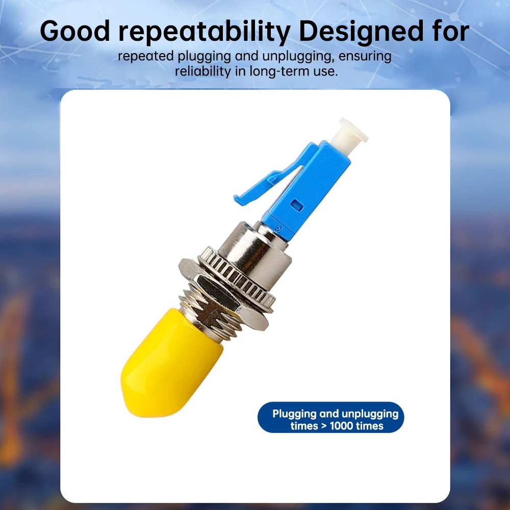 Natalink LC/UPC Male to ST/UPC Female Fiber Optic Adapter Singlemode Flange Hybrid Optical Connector for SFP Module Coupler