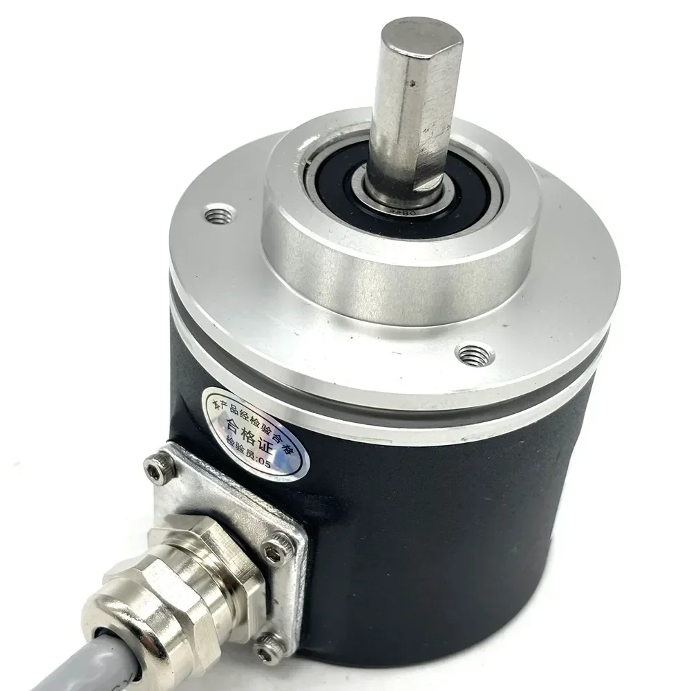 60mm Absolute Rotary Encoder 8/10/12 bit Multi turn 4-20mA SSI RS485 modbus canopen output