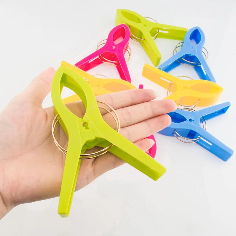 4/8/12Pcs Beach Towel Clips Plastic Laundry Clip Set 4 Color