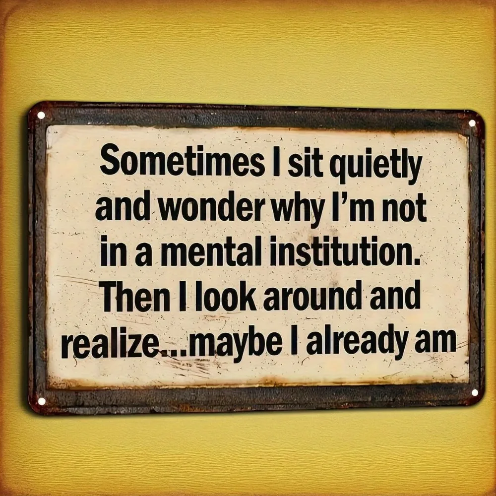 Funny Retro Metal Wall Sign, 