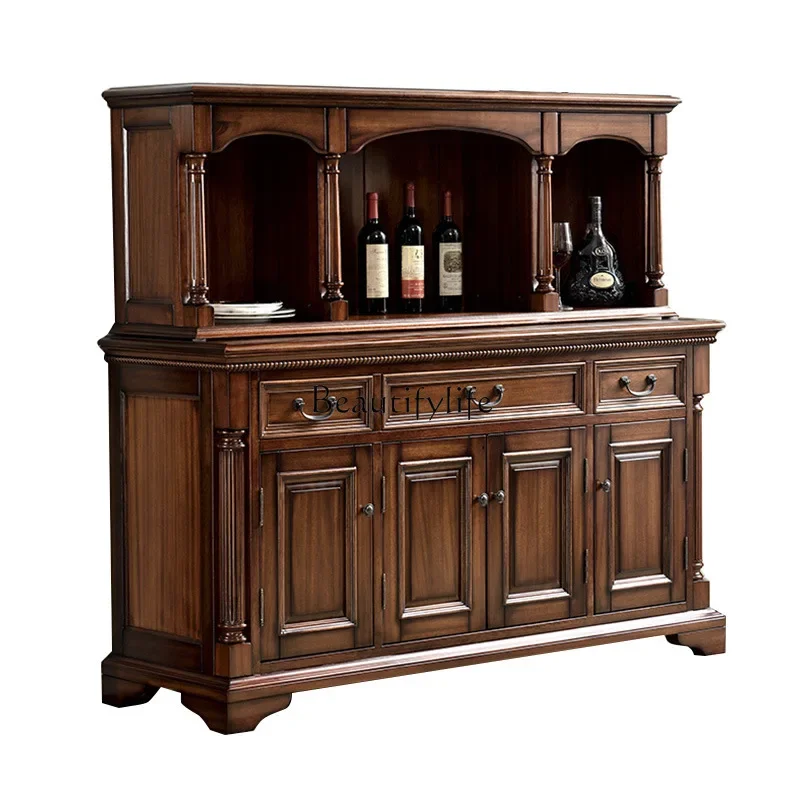 

ls 42American all-solid wood dining side cabinet storage living room storage cabinet