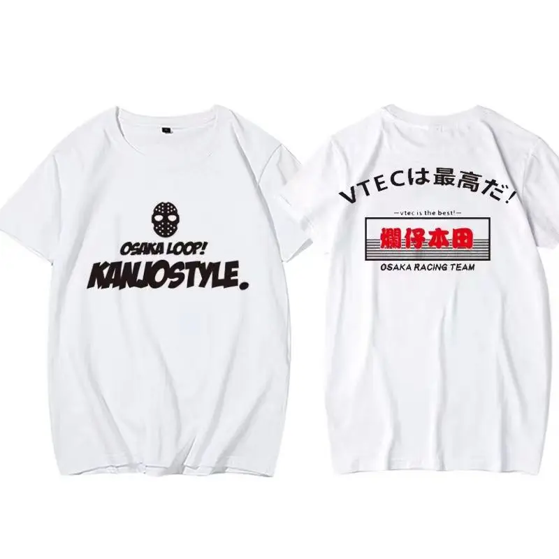 

Modified Car JDM Osaka Ring Line Runaway GK5 FD2 Cotton Short-sleeved T-shirt Men's and Women's Car Fans Casual Personalized Top