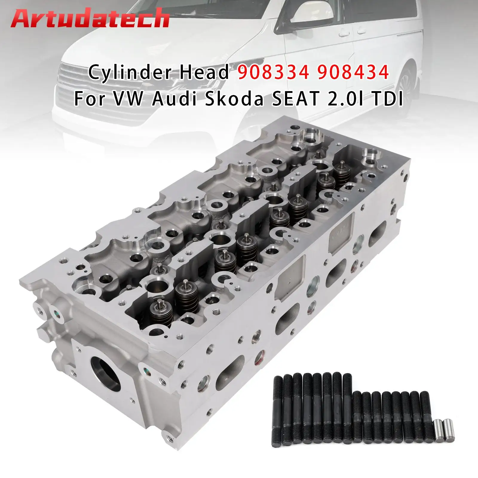

Головка блока цилиндров Artudatech 908334 908434 для VW Audi Skoda SEAT 2.0l TDI 04L103065A 04L103065H 04L103065B 04L103065K 04L103063P