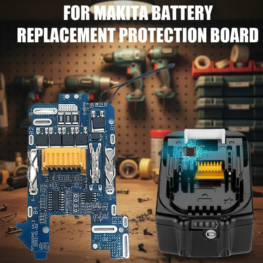 For Makita 18V BL1830/1840/1850/1860B Universal Li-Ion Battery BMS PCB Charging Protection Board  with Charge Level Indicator
