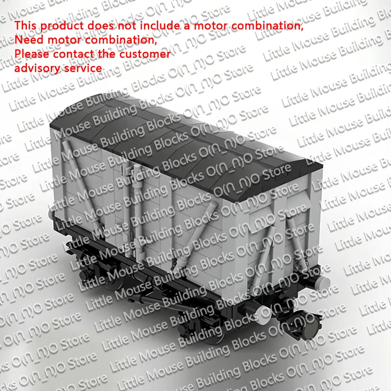 QWER City Car Model MOC Building Bricks Railway Train Vented Boxcar Modular Technology Children Holiday Gifts Assemble Toys Suit