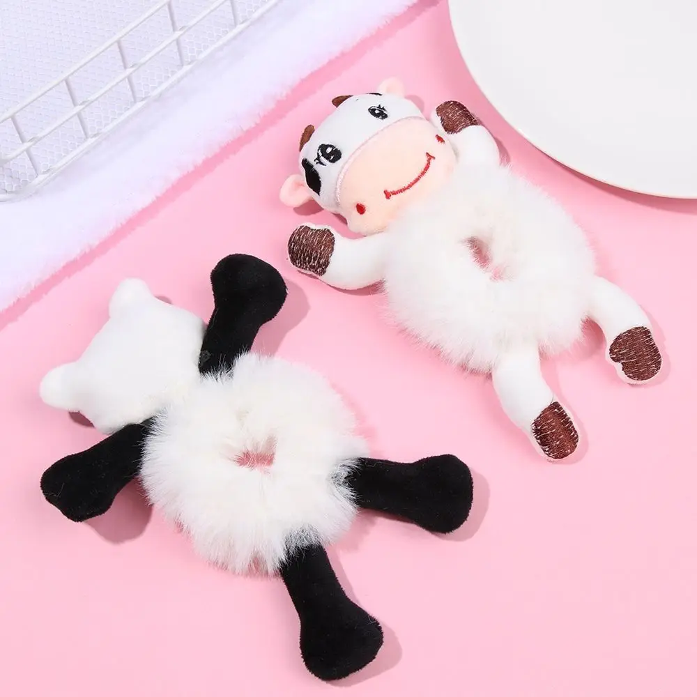 Cute Plush Bear Frog Hair Rope Women Elastic Hair Scrunchies Girls Hair Band Hair Ring Ponytail Holder Hair Accessories Fashion