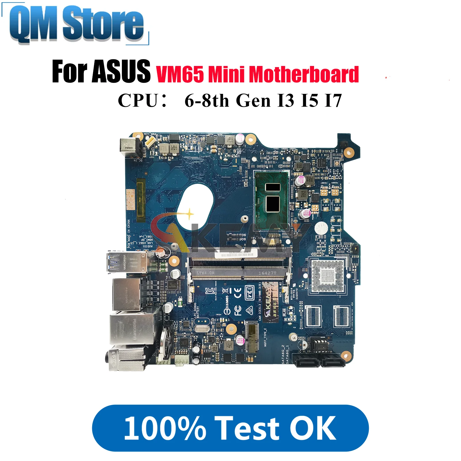 

VM65 Laptop Motherboard For ASUS VivoMini VM65 Notebook Mainboard With I3 I5 I7 CPU 100% tests OK fast shipping High quality