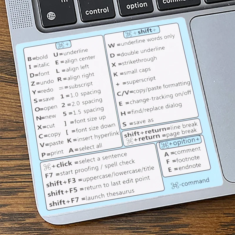 for Windows PC Reference Keyboard Shortcut Sticker Adhesive for PC Laptop Desktop 1Pcs