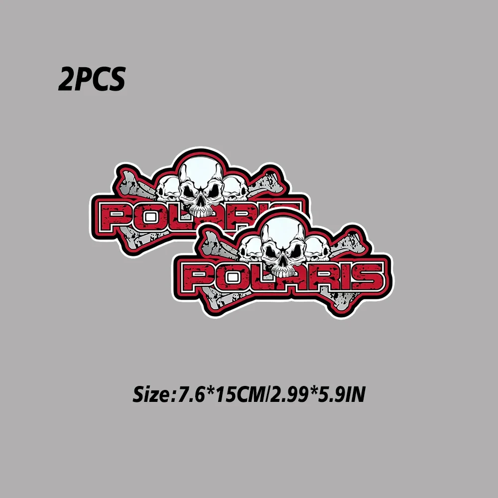 ل بولاريس الجمجمة ملصق سيارة واقية من الشمس Creativite الوفير دراجة نارية مقاوم للماء الفينيل سيارة التفاف