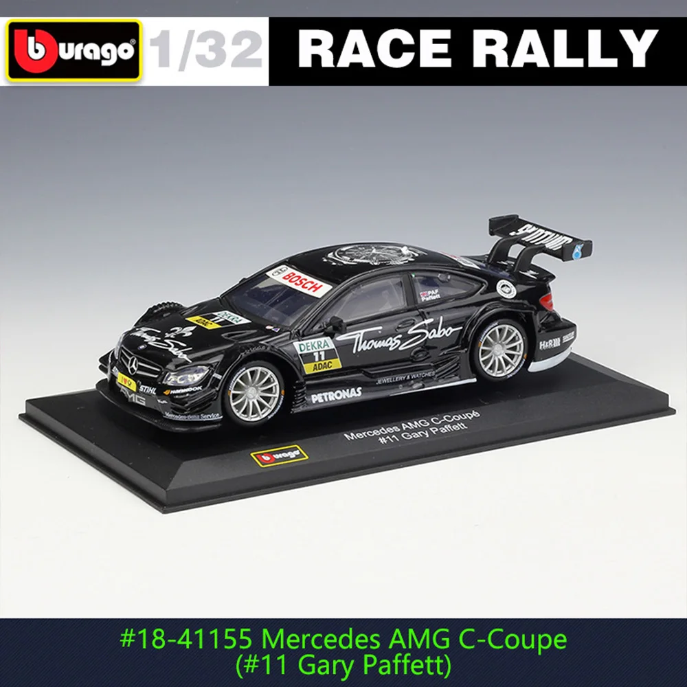 Bburago 1:32 mercedes-benz Amg Audi Dtm Snow Dragon Mini Ds Wrc Rally Racing aleación modelo coche coleccionando juguete regalo de cumpleaños