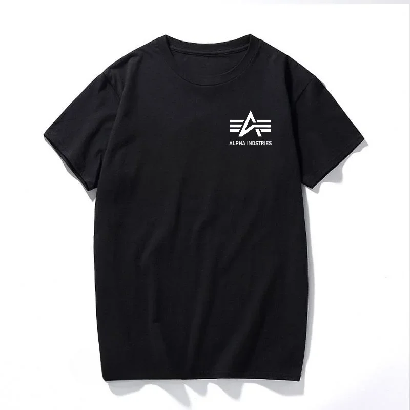 Alpha Industrial casual hip hop fashion street wear trend summer men and women universal round neck short sleeve T-shirt