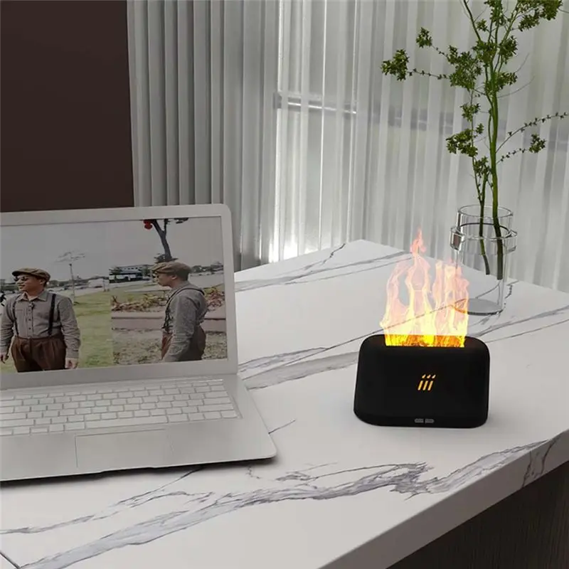 

(A61K) Scenting Diffuser Air Humidifier Ultrasonic Cool Mist Maker Fogger LED Essential Oil Flame Lamp Diffuser