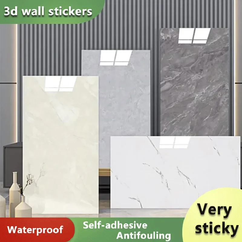 

30cmx60cm Wall Sticker Thick Self Adhesive Tiles Floor Stickers Marble Bathroom Ground Waterproof Wallpapers PVC Furniture Room