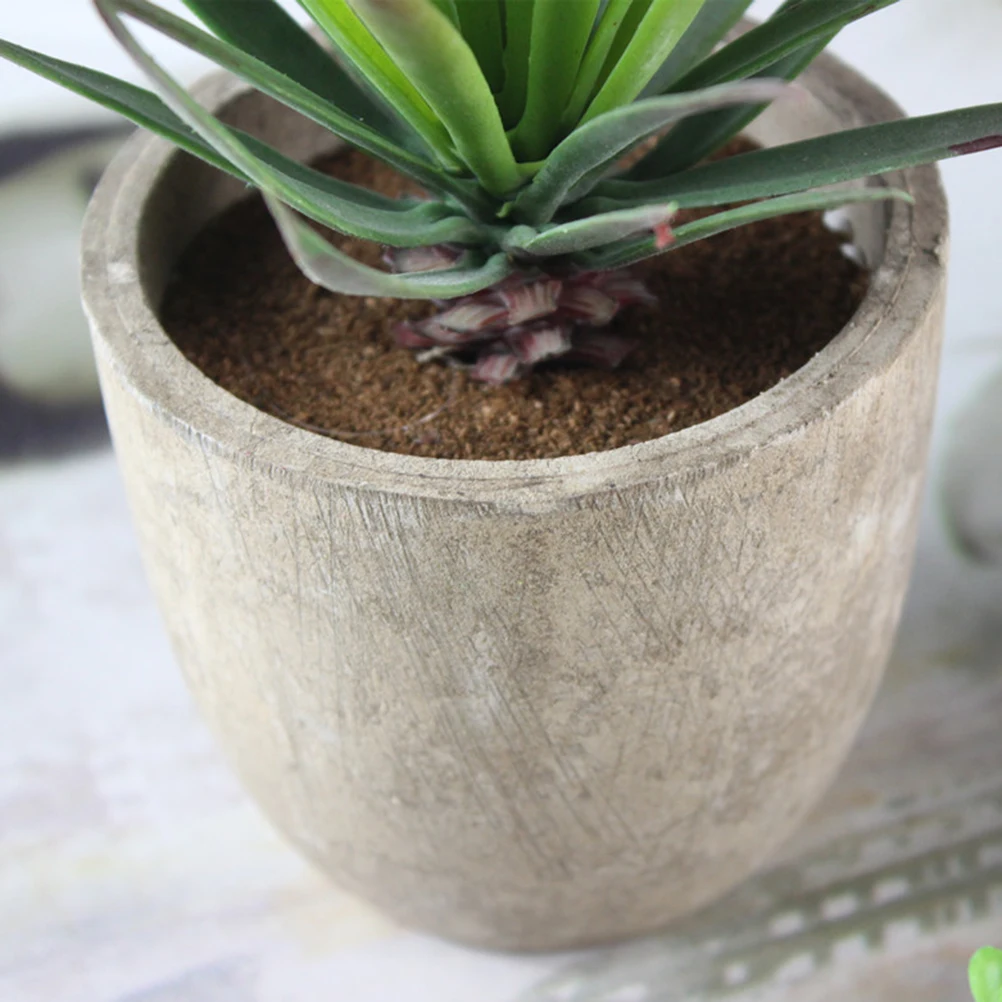 

2Pcs Artificial Succulent Plants Mini Fake Succulent Green Simulation Vintage Potted Decorative Bonsai for Home Office Desktop