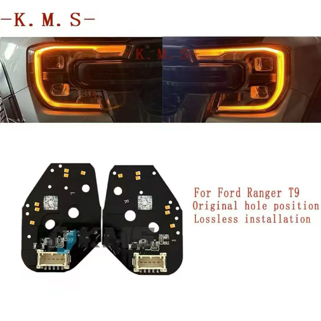 

Yellow Amber DRL LED Boards For Ford Ranger T9 LED Or Matrix 2023 2024 LED Headlight Daytime Running Light XL/XLT Replace Unit