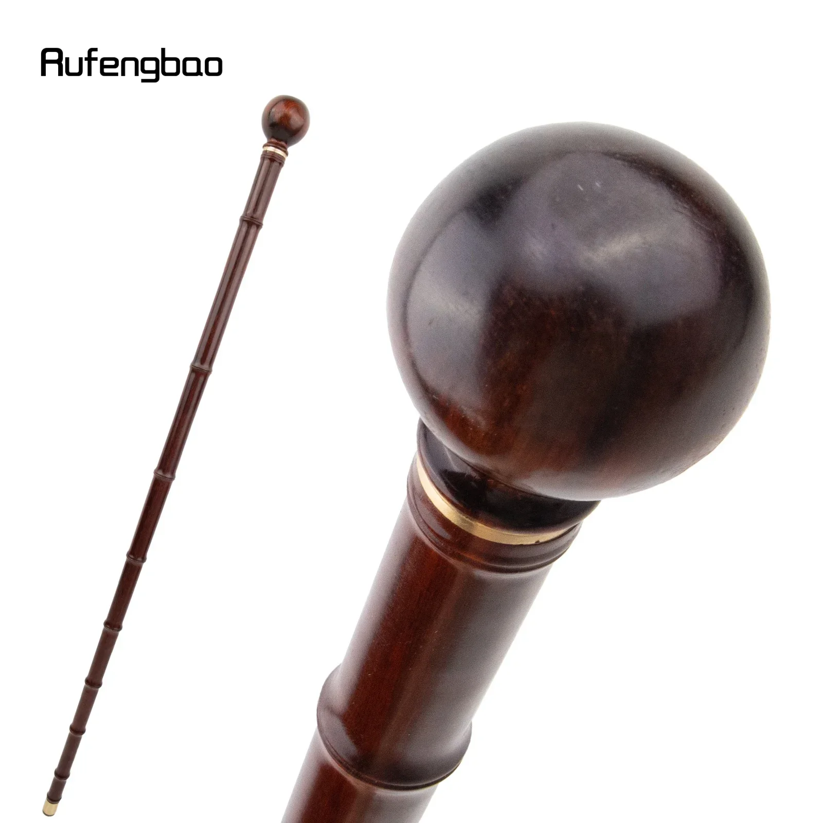 赤い丸い木製竹製ジョイント杖装飾コスプレパーティー木製杖ハロウィンメイスワンドクロシエ90cm