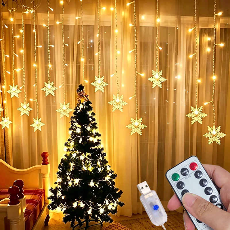 luzes-de-natal-led-usb-em-forma-de-flocos-de-neve-luzes-de-cortina-pisca-pisca-a-prova-d'Agua-para-decoracao-de-festas-e-casamentos