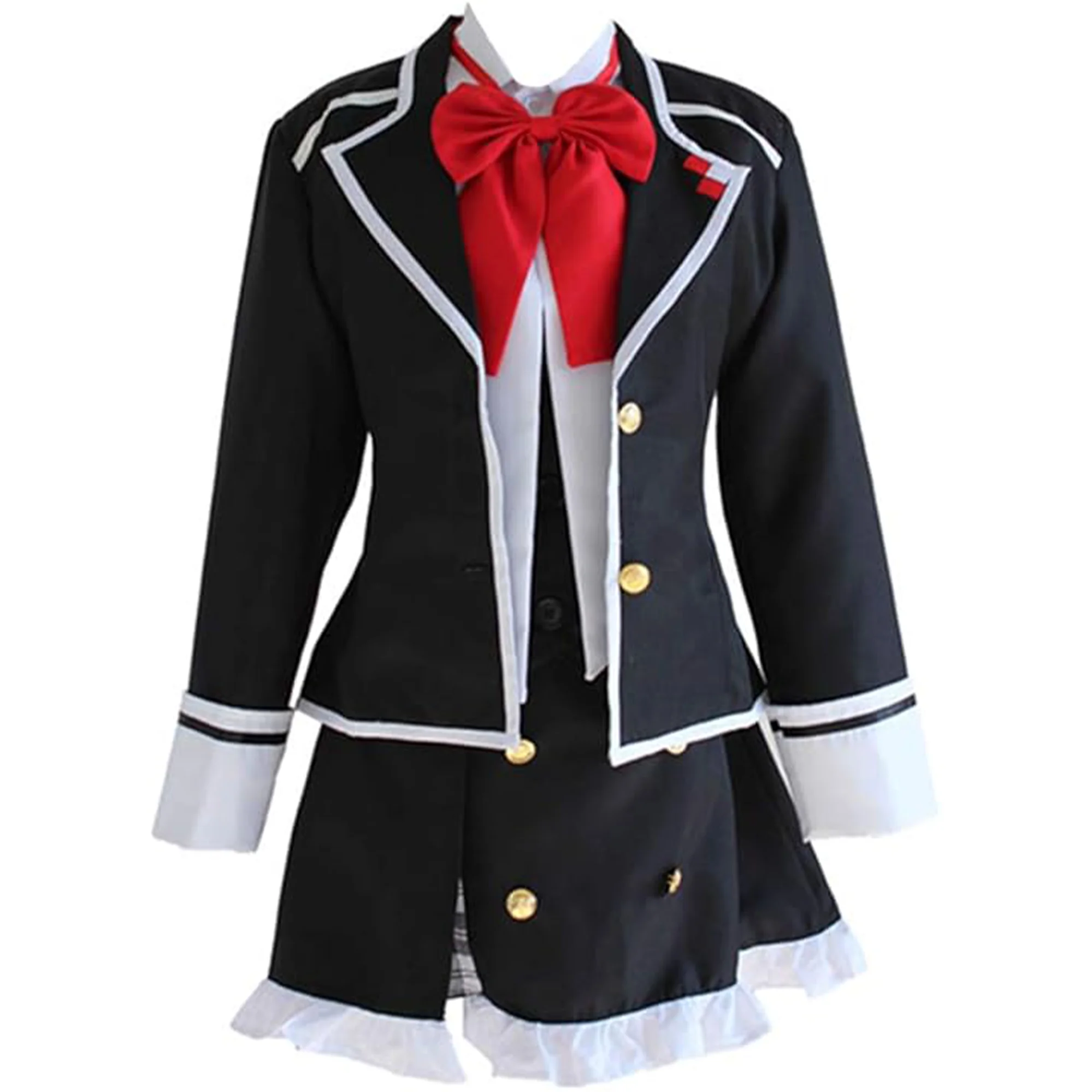 

Костюм для косплея унисекс Yui Komori, готическая Лолита, аниме Diabolik Lovers, школьная форма, наряды для вечеринки на Хэллоуин