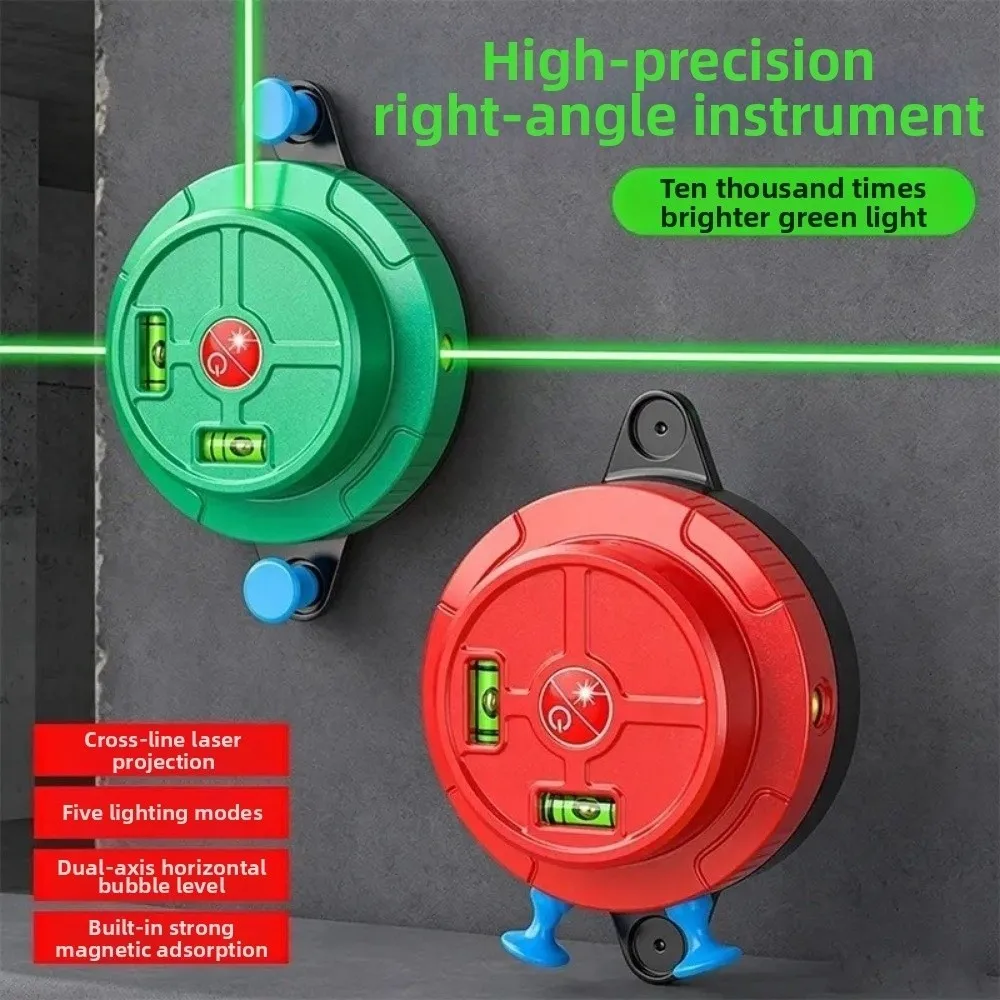 High Precision Three Line Laser Level Strong Magnetic Dual Axis Compass Laser Level Horizontal Bubble Wire Drawing Light