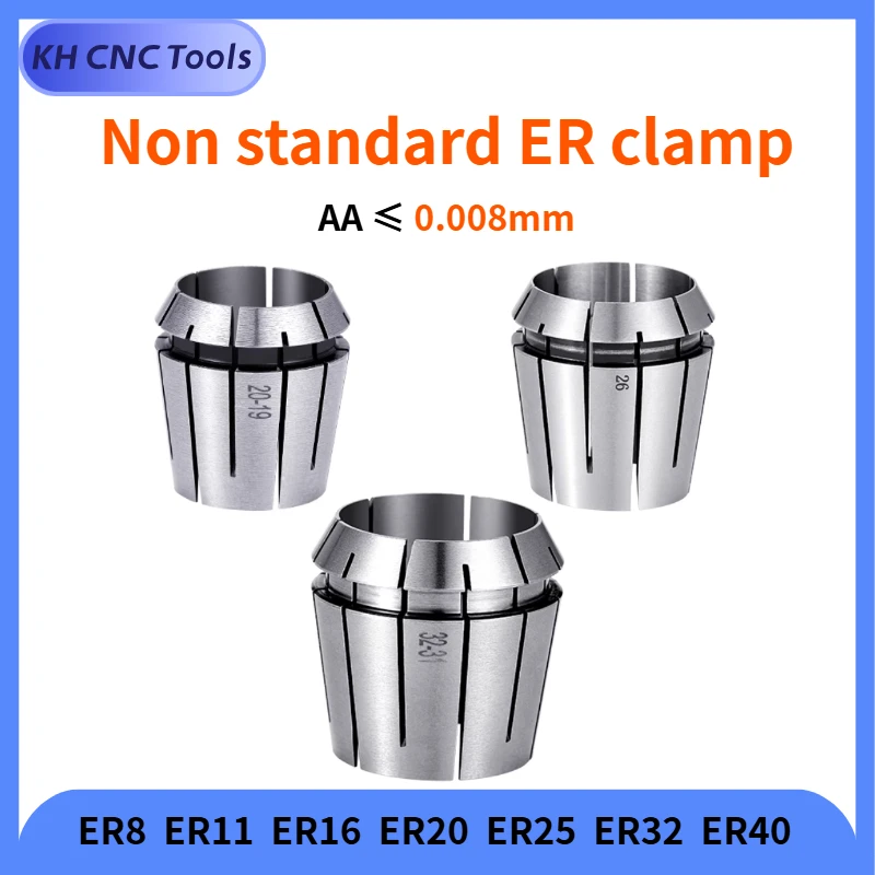 KH ER11 ER16 ER20 ER25 ER32 ER40 Collet Chuck for Drill Milling Tool Holder ER8 Big hole Non-standard ER8 ER16 ER20 ER25