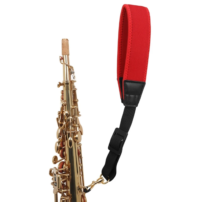 Musical Instrument Accessories Adjustable Saxophone Neck Strap Nylon Sax Strap Hook Effort-Saving Shoulder Strap