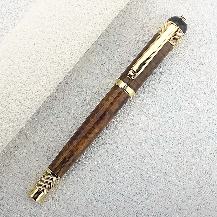Hochwertiger, exquisiter Rollerball-Stift mit glatter Nachfüllmöglichkeit, modischer, marmorgrüner, hochwertiger Schreibstift für Büro und Business – Detail 9