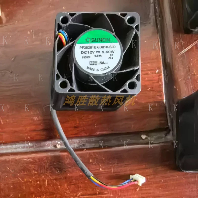 C  FOR 1PCS SUNON PF38281BX-D010  wbr/  -S99 12V DC 9.60W 3.8 cm 4-wire cooling fan