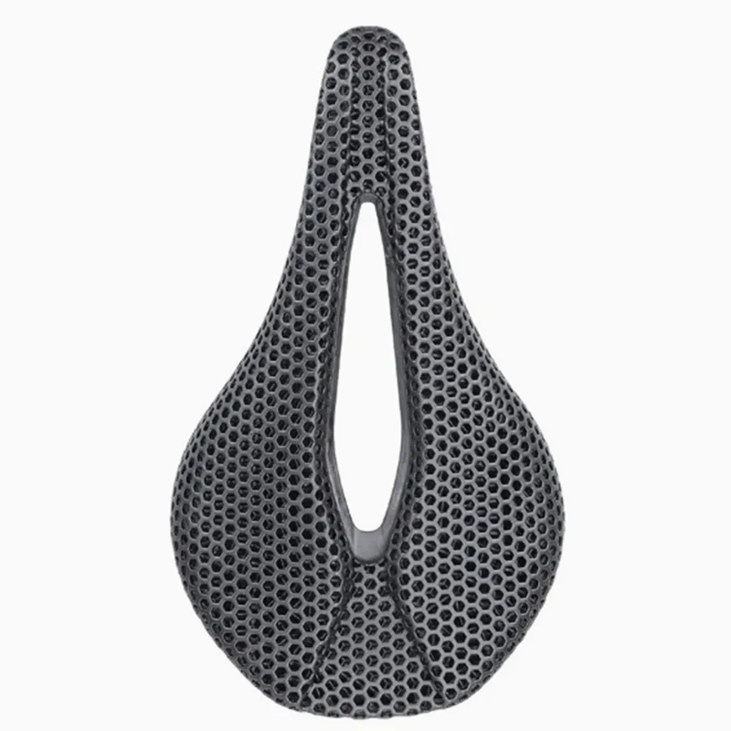 

Custom-machined nylon 3D printed honeycomb bike saddle