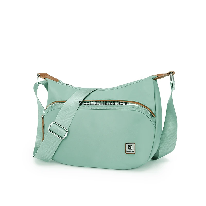 

Новая женская сумка из нейлоновой ткани. Простая и повседневная сумка для матери среднего возраста. Универсальная и легкая дорожная сумка через плечо.