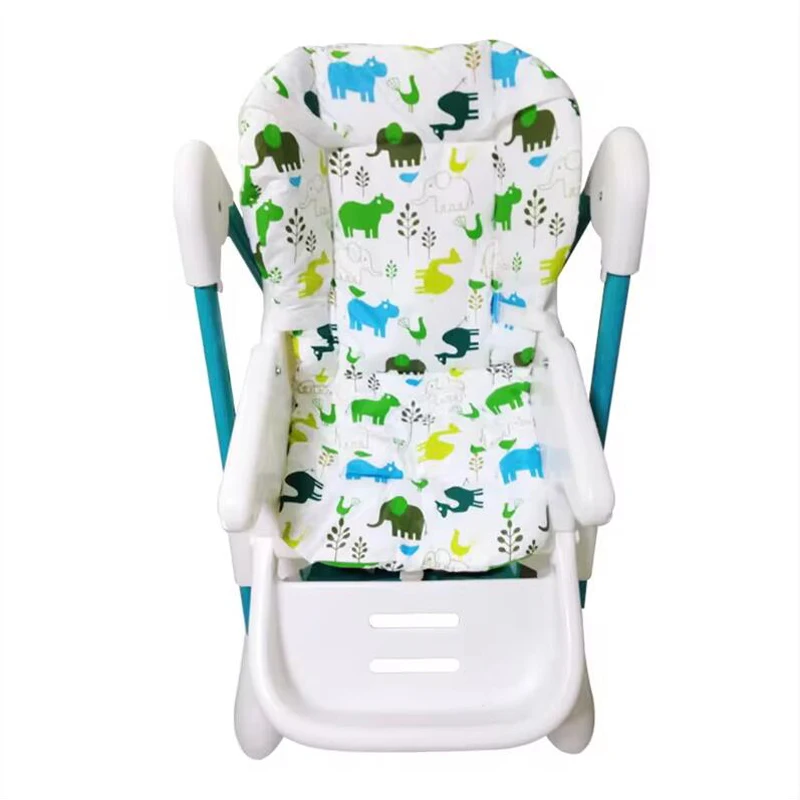 Cojín para silla de comedor suave y cómodo para niños y niñas, almohadilla Universal para cochecito, patrón de estampado de dibujos animados, estera de algodón para cochecito de bebé