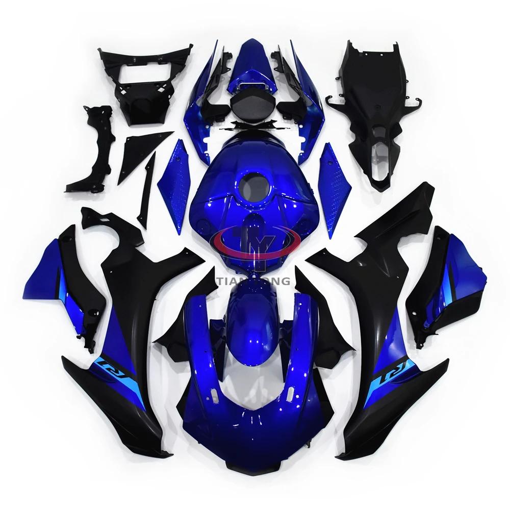 For R1 2015 Motorcycle Full Fairing Kit 2016 2017 2018 2019 Bodywork Cowling Bright Blue Printed Red