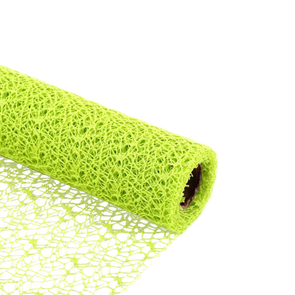 

Jacquard Net Yarn Roll Bright Color Green Kindergarten DIY Gauze Roll for Gift Wrapping Curtain Backdrop Festival Party