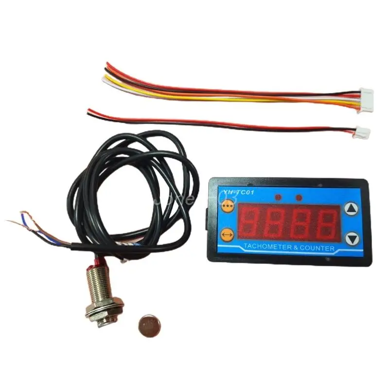 Rpm-meter Lcd-display Motor Tach-hour Meter Tacômetro Gauge para Carro-motocicleta Q6pe