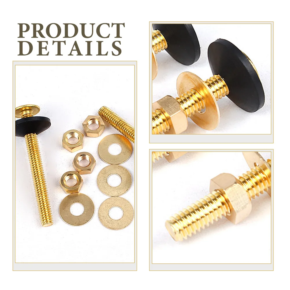 

4pcs Tank Universal Heavy Duty Replacement For Seat Parts Durable Toilet Fittings Toilet Replacement Parts Rust Resistant