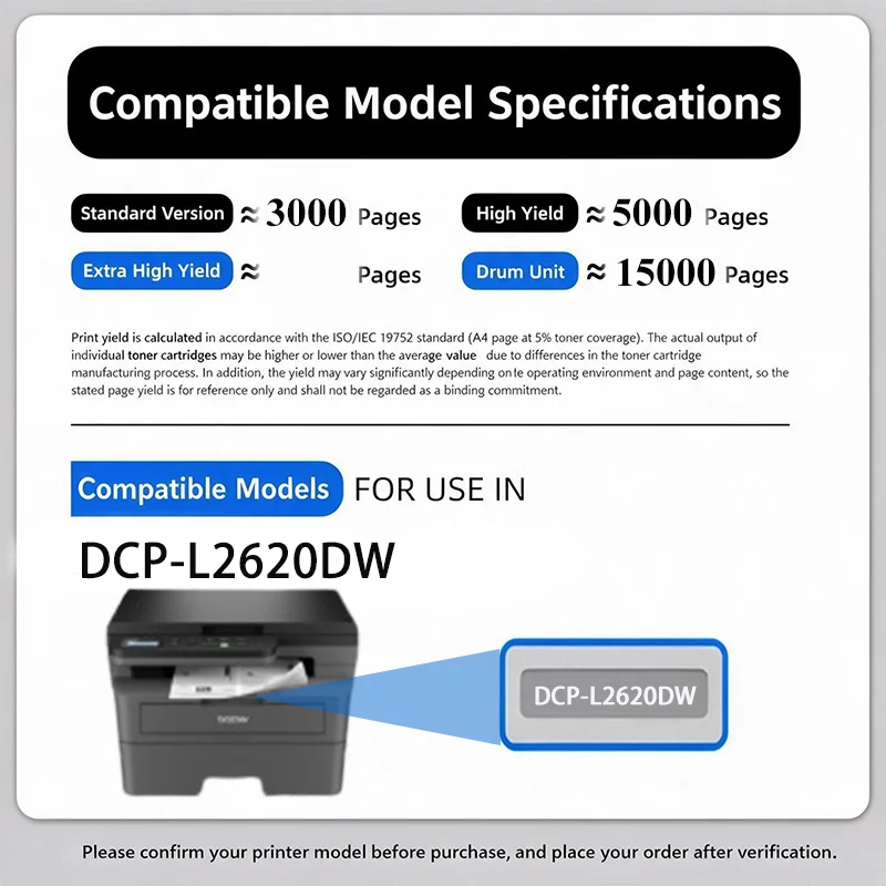 Suit For Brother DCP-L2620DW Specifically Designed Toner Cartridge TN2510 TN2510XL Wintec with Chip Compatible